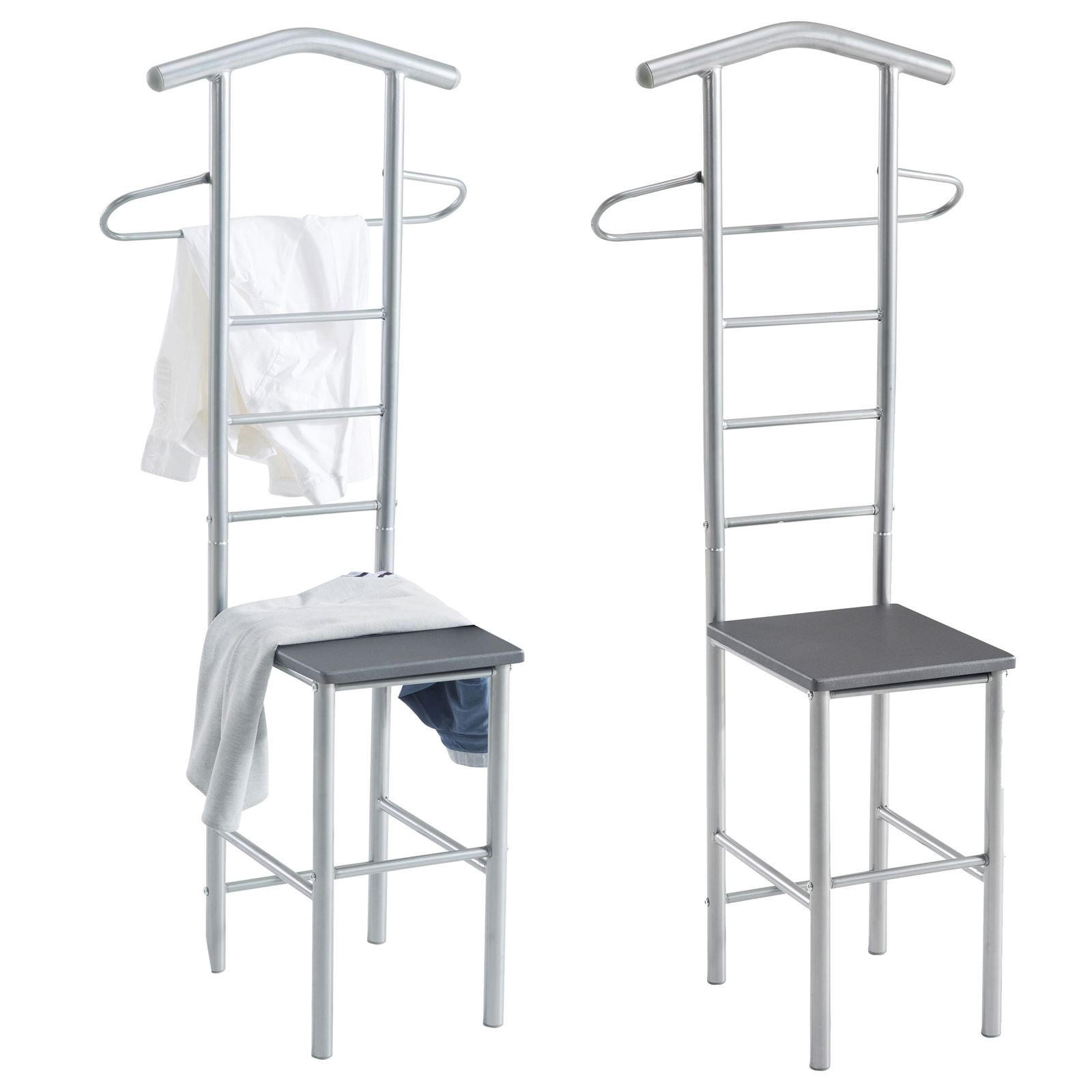 CARO-Möbel Herrendiener Grau 53x121x47 cm