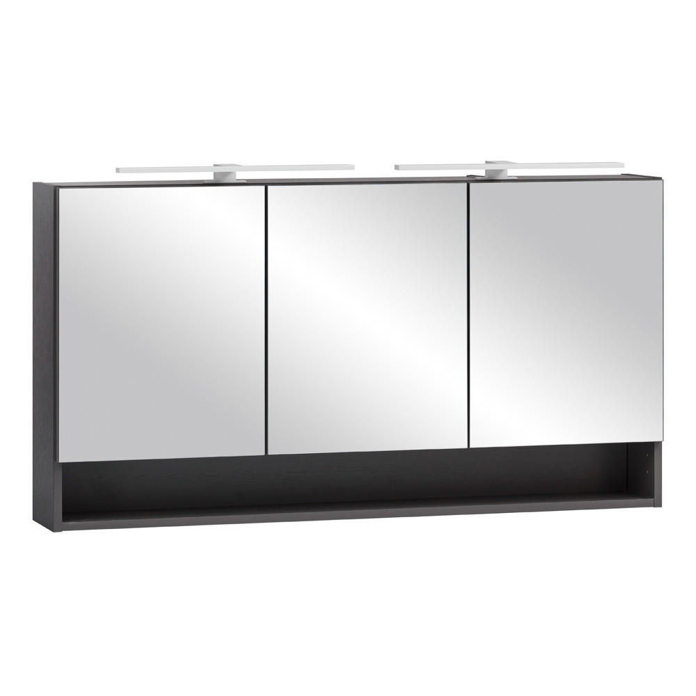SPIEGELSCHRANK Kahla-03 - Grau, Holzwerkstoff (120/64/20cm) - Lomado