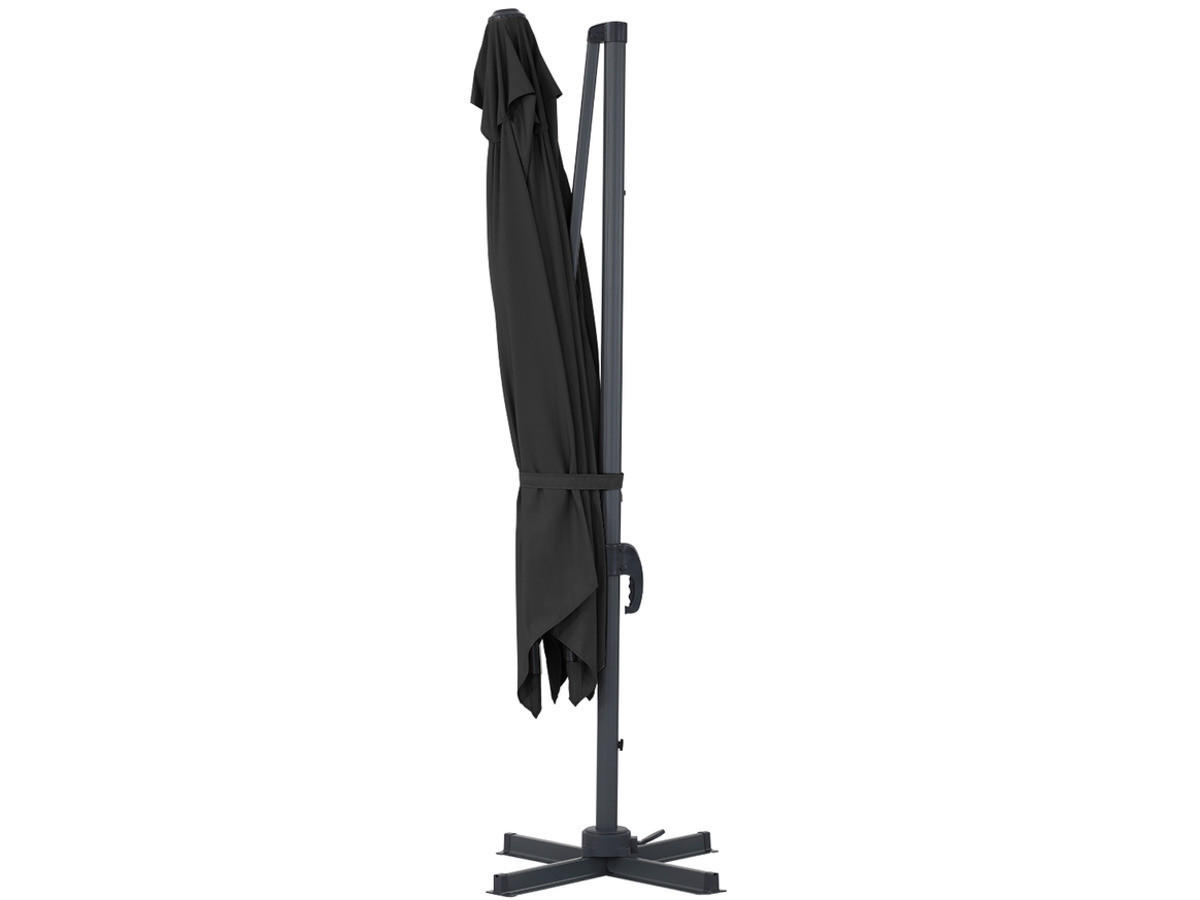 SONNENSCHIRM sun 3 Schwarz - Schwarz, Metall (300/300cm) - Habitat Garten