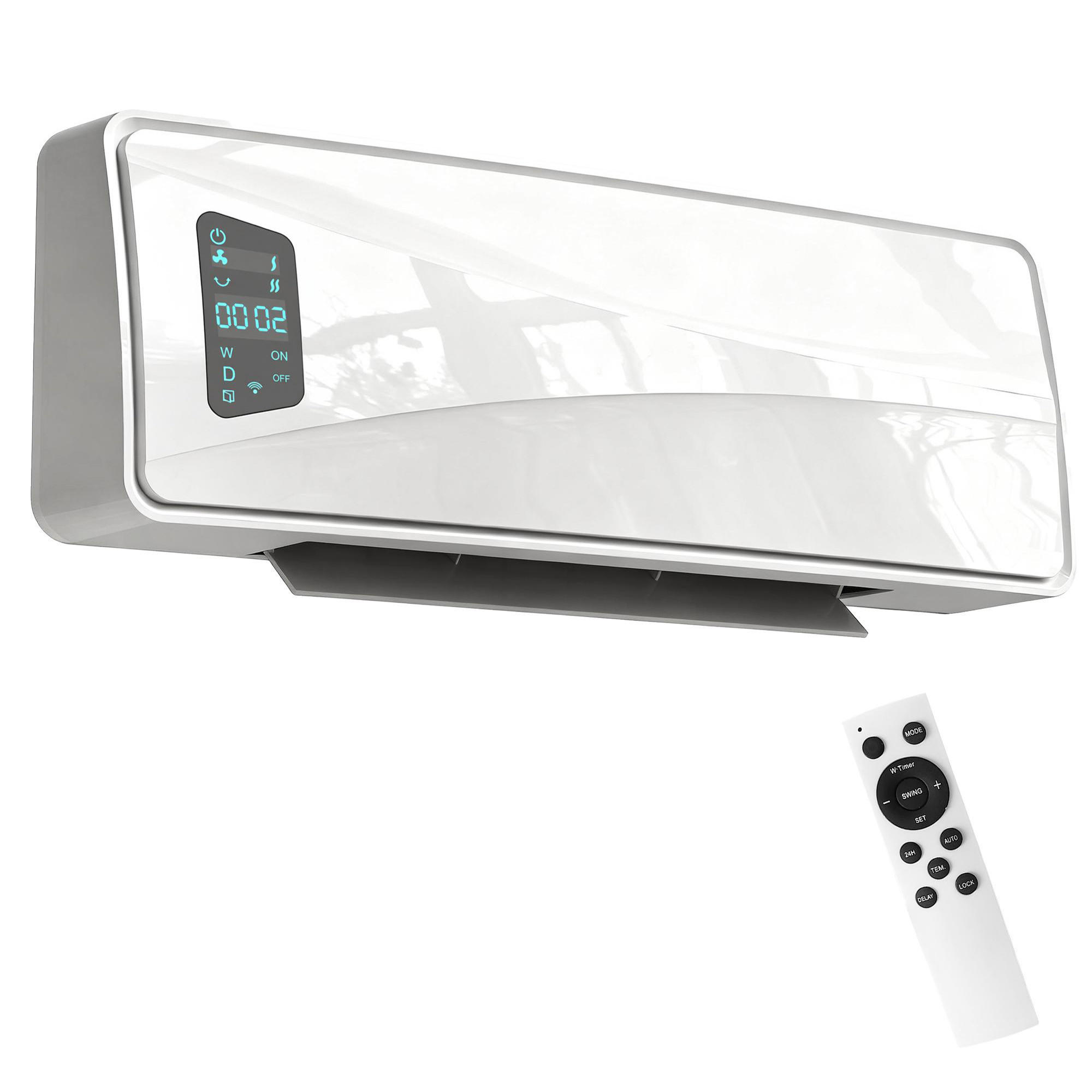 WANDMONTIERTER-ELEKTROHEIZER ABS PA Weiß - Weiß, Kunststoff (18.7/14.5/54cm) - HOMCOM