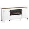 SIDEBOARD Mossa 2D1S MO07 mit Kamin - Schwarz/Weiß, Holzwerkstoff/Kunststoff (177/84/40cm) - MIRJAN24