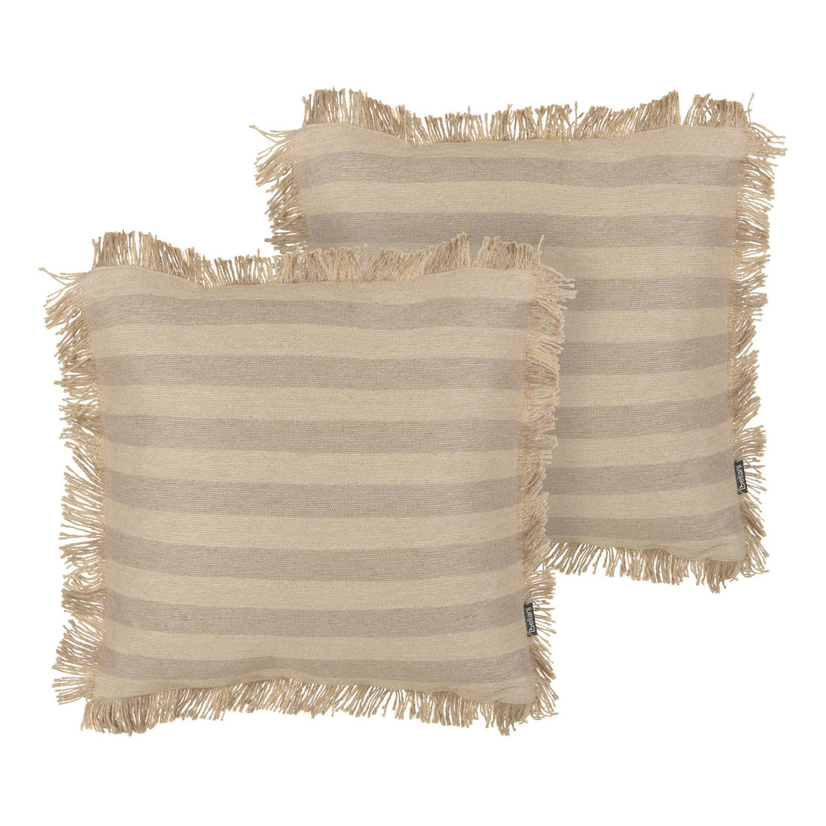 DEKOKISSEN 2er-Set Beige 45/45 cm Cirsium - Beige, Naturmaterialien (45/45cm) - Beliani