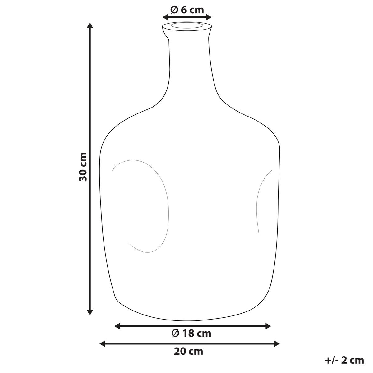 BLUMENVASE Glas grün Kerala - Grün, Glas (30cm) - Beliani