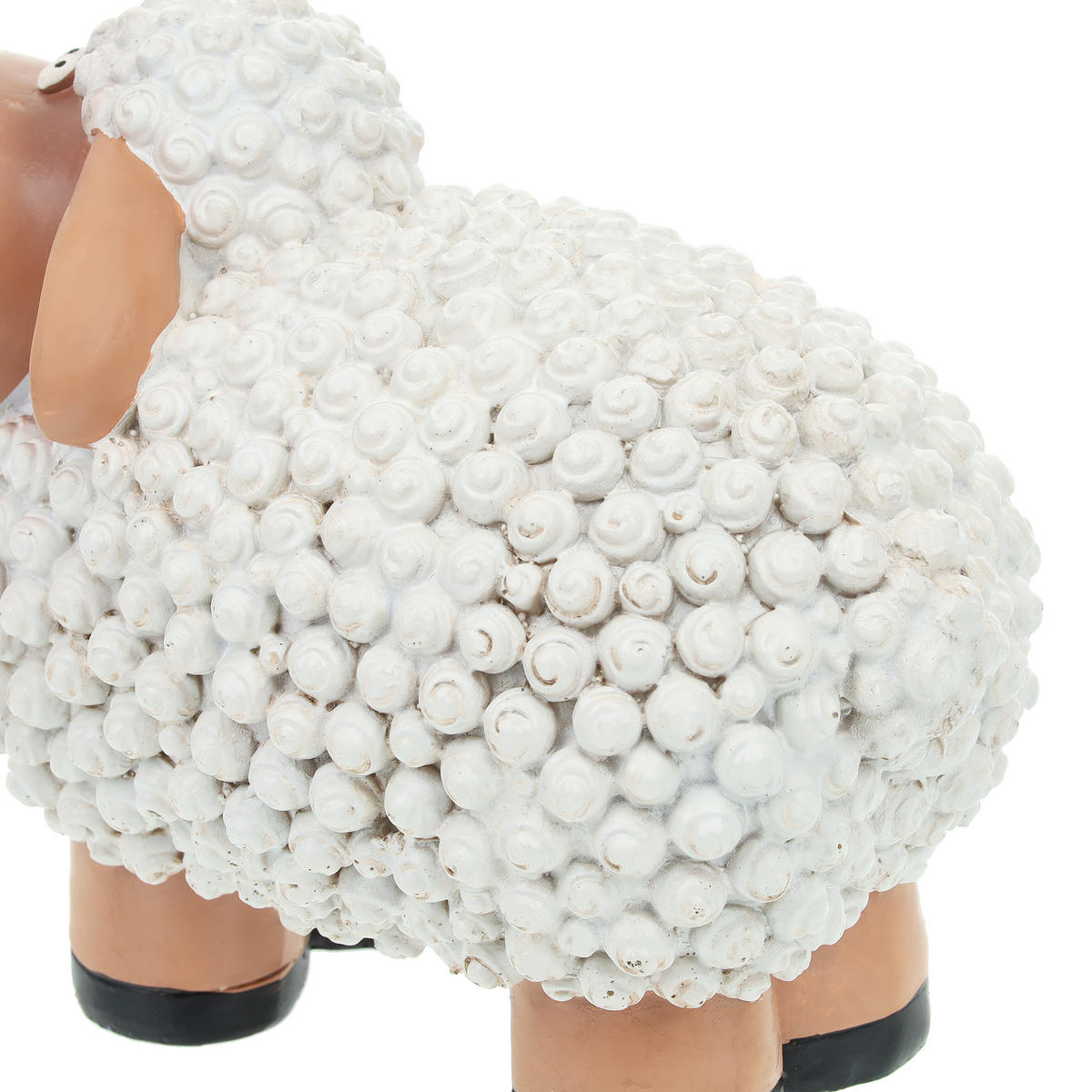 SCHAF-GARTENFIGUR - Weiß, Kunststoff (20/15.5/11cm) - Relaxdays