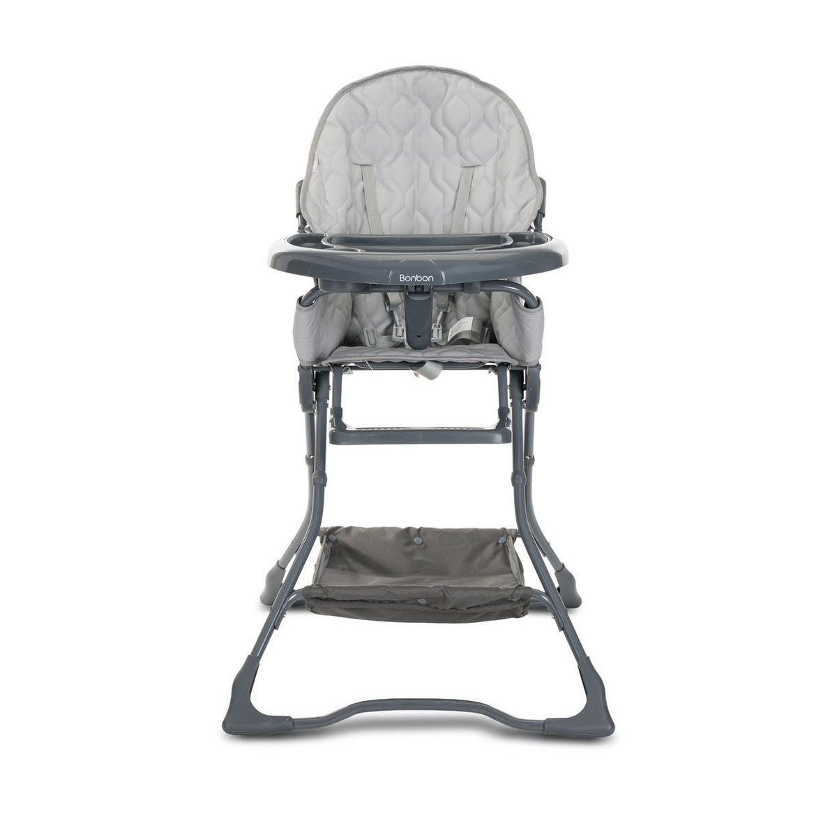 HOCHSTUHL Bonbon grau dunkelgrau Bechervertiefung, klappbar, doppelter Tisch, Korb - Grau, Metall (62/112/80cm) - Lorelli