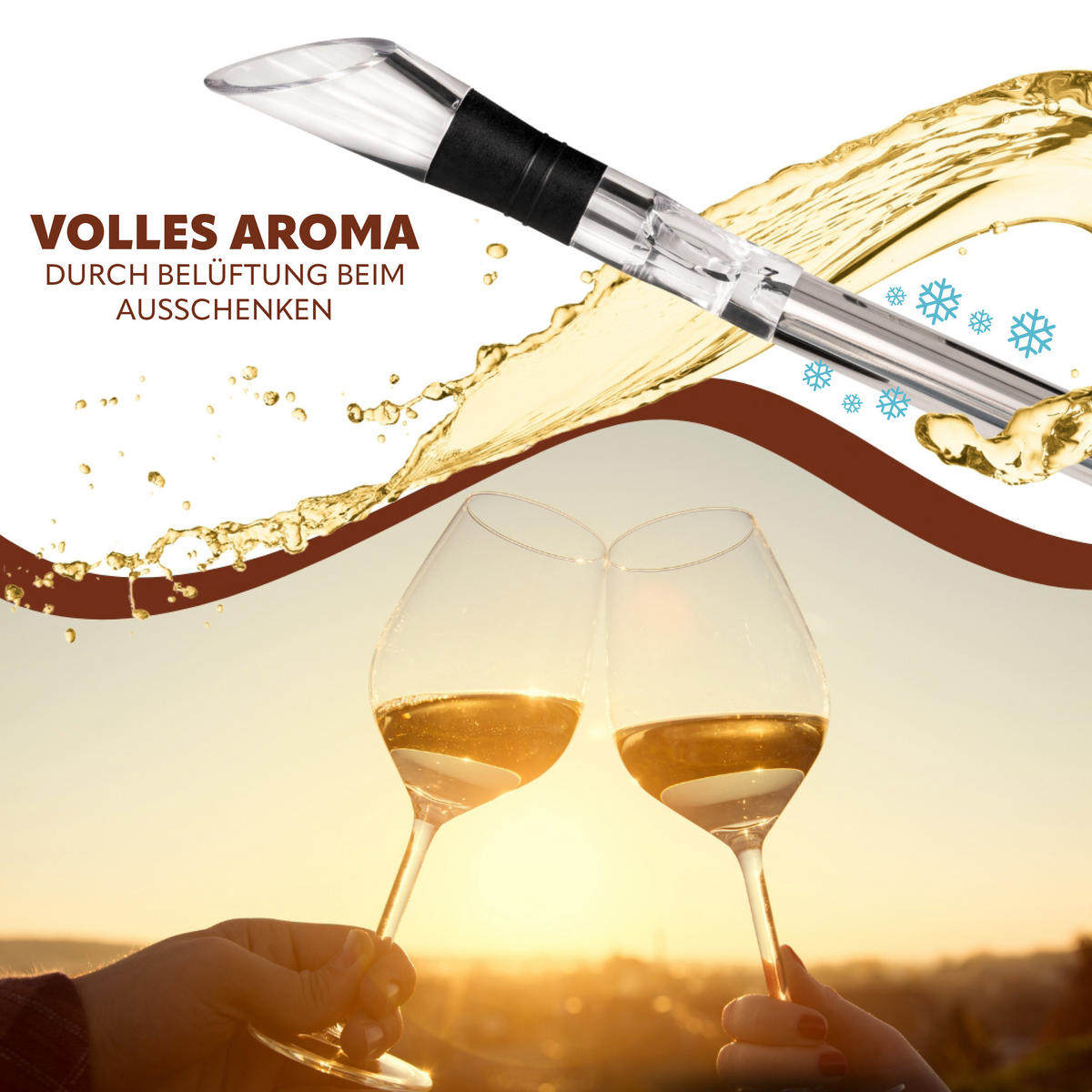WEIN-AUSGIESSER 2er-Set, transparent - Transparent, Kunststoff (2.5/31.5/2.5cm) - bremermann