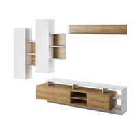 WOHNWAND Weiß Grandson Eiche MALVA - Weiß, Holzwerkstoff (260/171.5/44cm) - Sepro Meble