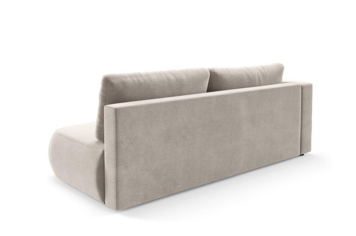 SCHLAFSOFA mit Bettkasten Beige - Beige/Schwarz, Holz/Holzwerkstoff (228/82/106cm) - Furnisell