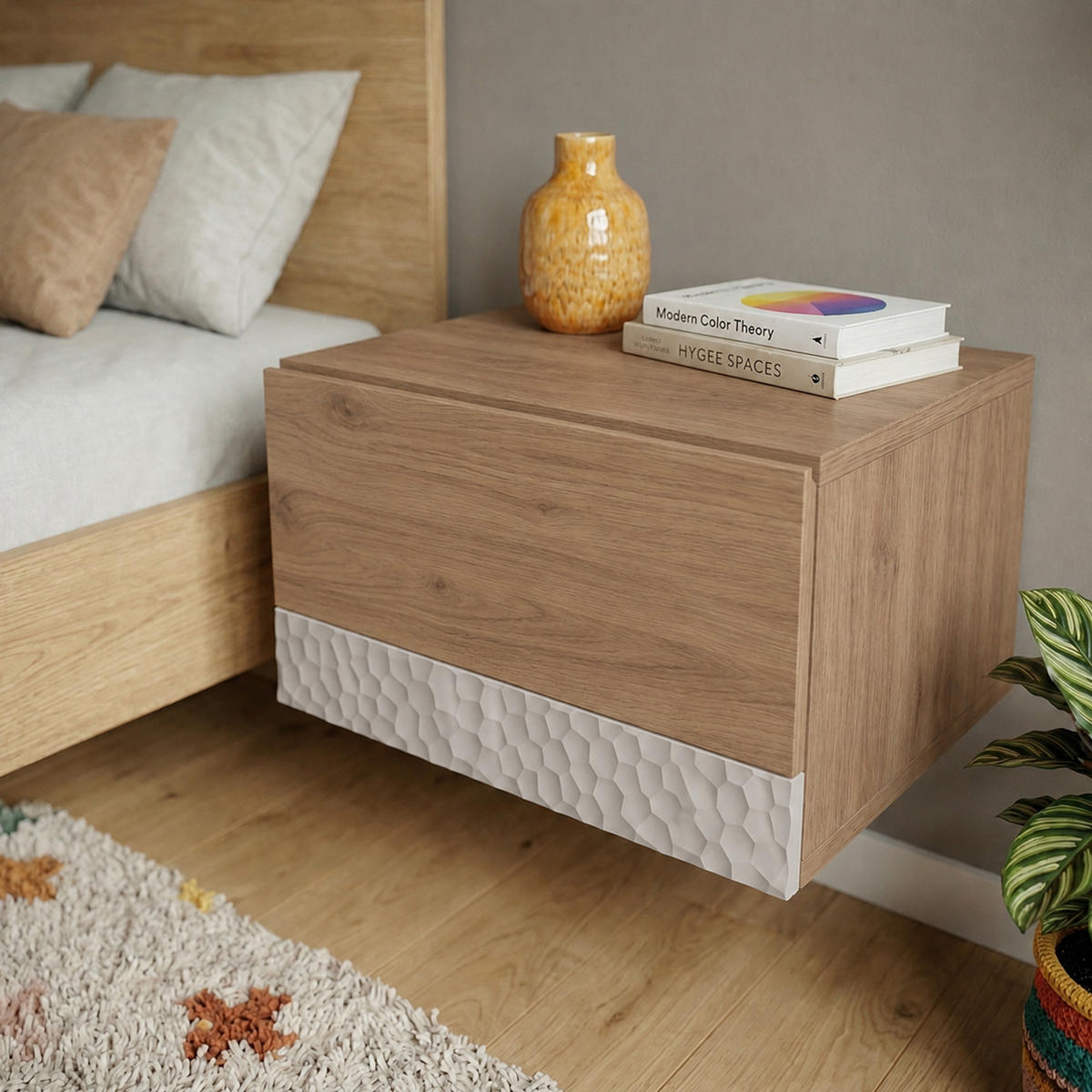 NACHTTISCH Pebla Eiche natur 40/33,6/25 cm - Naturfarben, Holzwerkstoff (40/25/33.6cm) - Decortie
