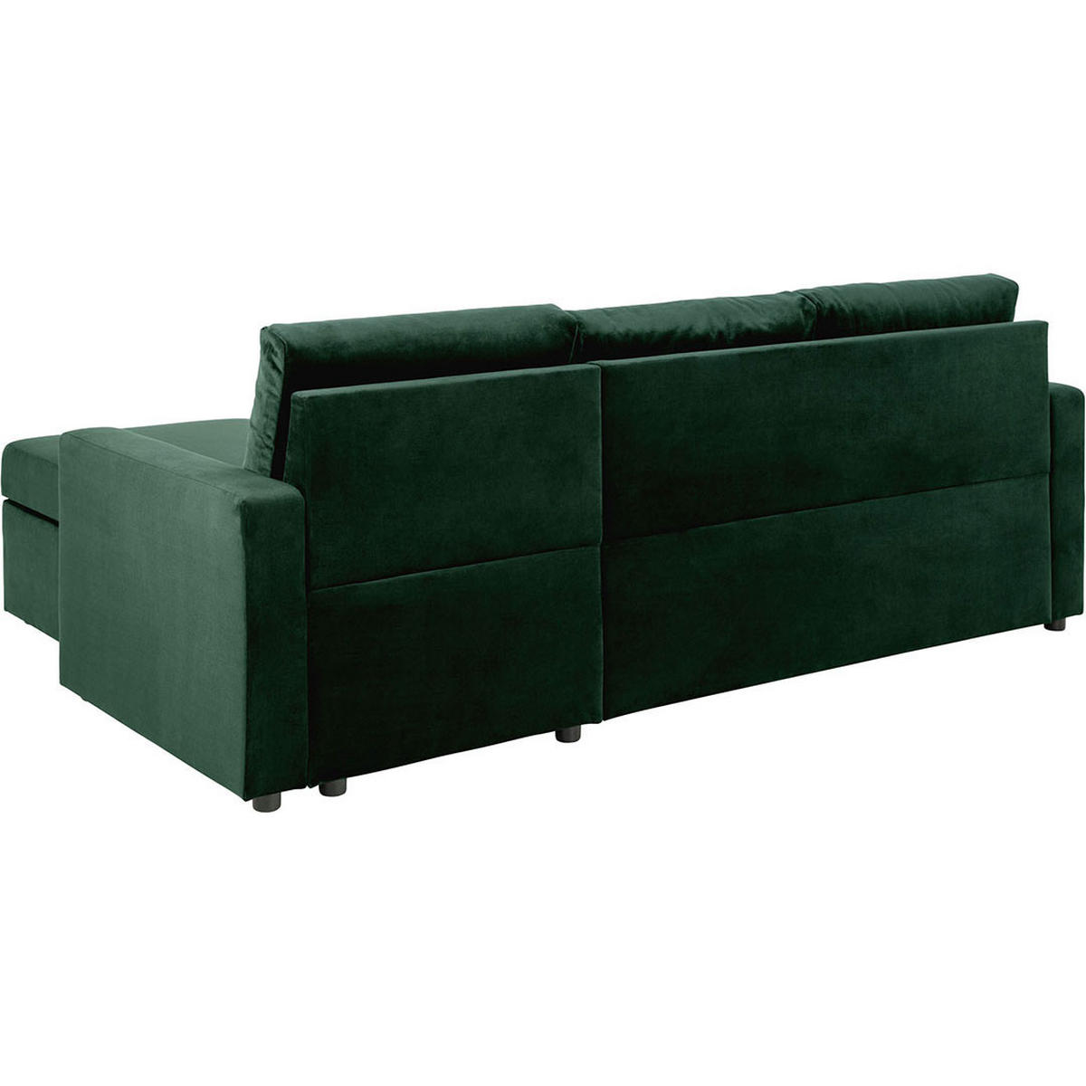 BÄDDSOFFA Sacramento för 3 personer 218 x 155 x 84 cm – grå - Grön/Grå, Träbaserade material/Textil (218/155cm) - ebuy24