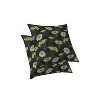 KISSENBEZÜGE 40x40cm Blumenmuster Salbeigrün 2er-Set - Grün, Textil (40/40cm)
