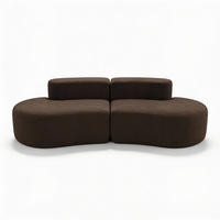 SOFA Lounge Dunkle Schokolade 2-Sitzer - Dunkelbraun, Textil (240/75/102cm) - COCO Living