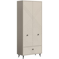 GARDEROBENSCHRANK NOTES (B/H/T: ca. 80/195/35 cm) in sandbeige/sandbeige matt - Sandfarben, Holzwerkstoff (80/195/35cm)