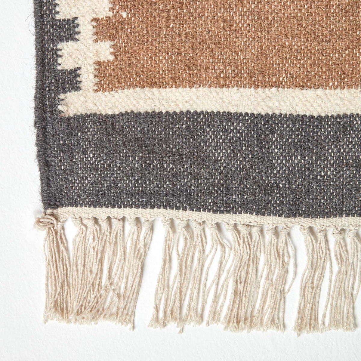 KELIM-TEPPICHLÄUFER Jaipur handgewebt 66/200 cm - Multicolor, Textil (66/200cm) - Homescapes
