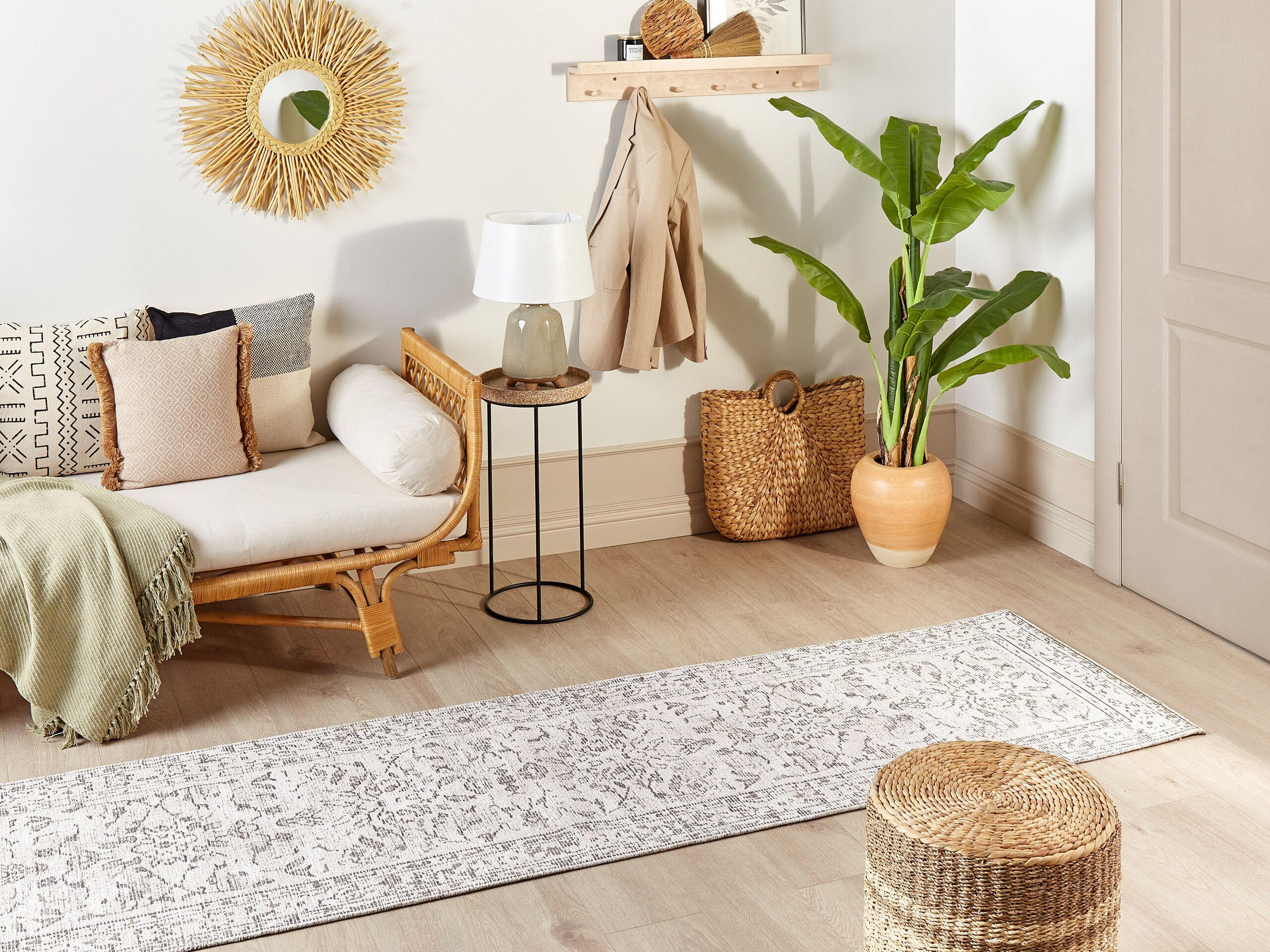 KURZFLOR-TEPPICH Sellik 300/80 cm - Beige, Textil (80/300cm) - Beliani