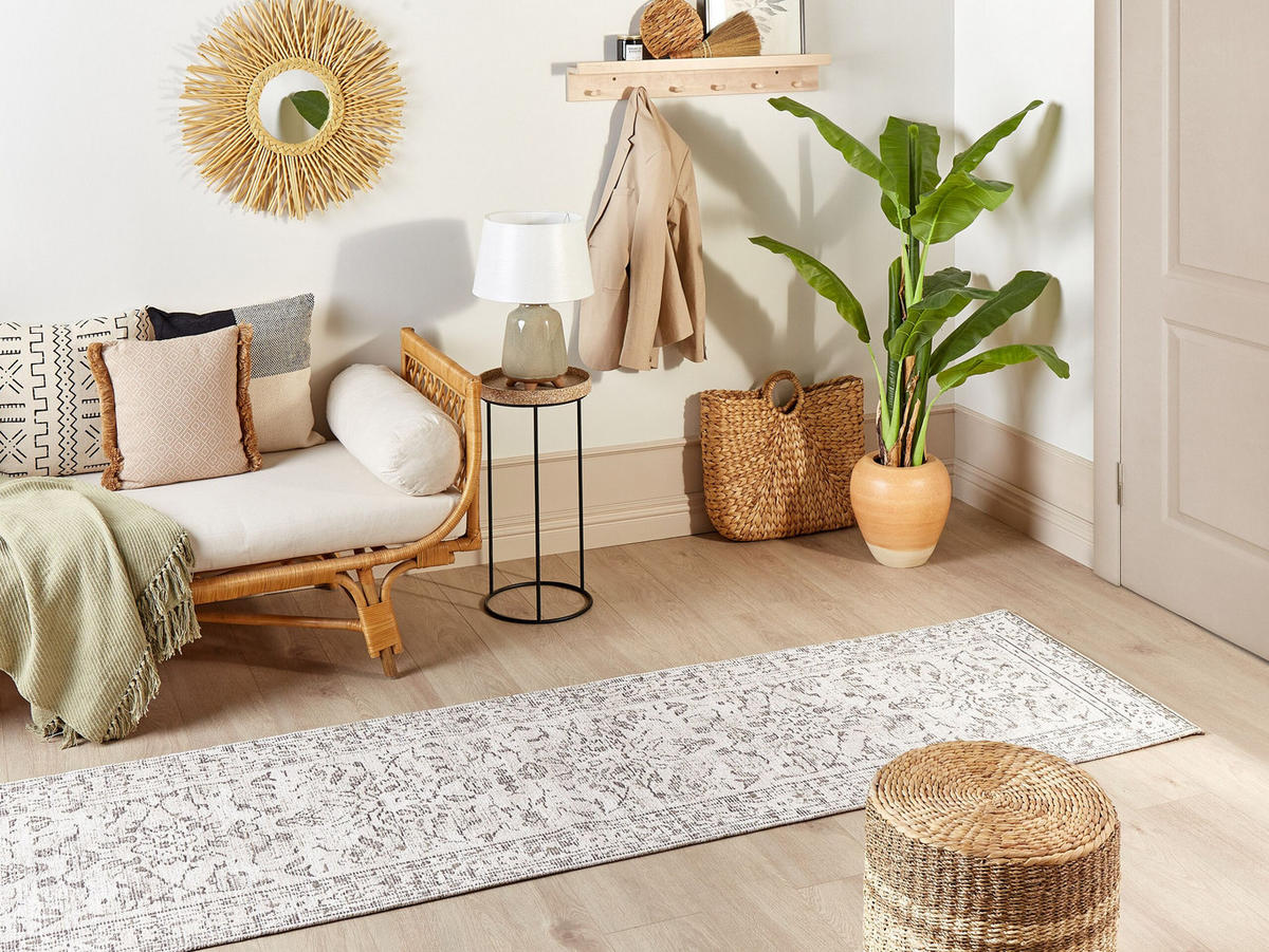 KURZFLOR-TEPPICH Sellik 300/80 cm - Beige, Textil (80/300cm) - Beliani