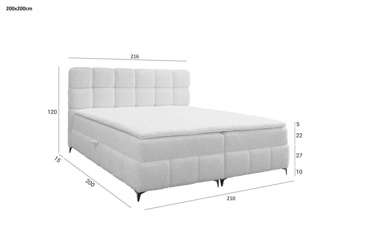 BOXBETT Sophie In Salvador - Dunkelgrün, Holzwerkstoff/Textil (200/200cm) - Fun Möbel