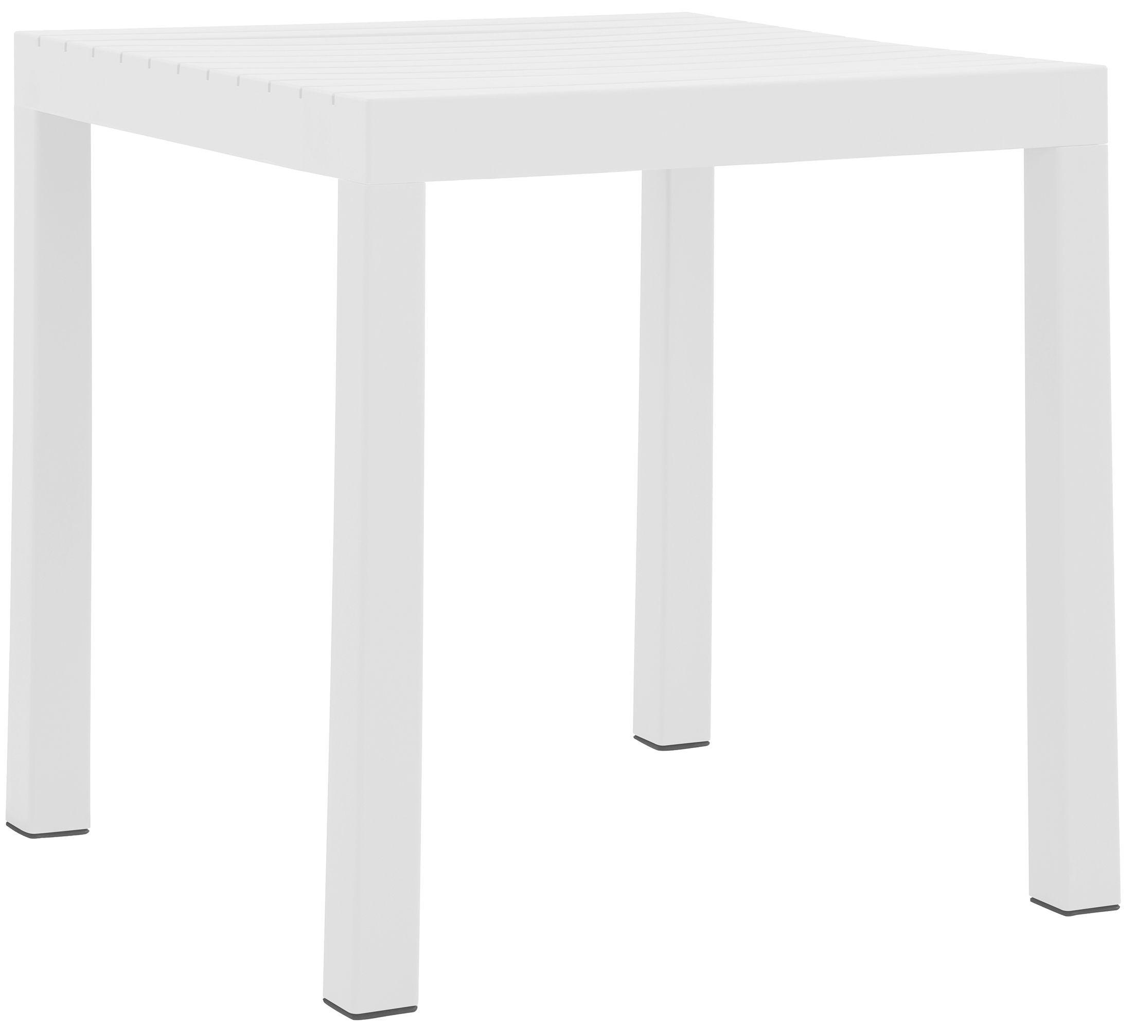 GARTENTISCH eckig 73/73/75 cm Kunststoff Weiß - Weiß, Kunststoff (73/73/75cm) - CLP
