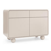 SIDEBOARD Kaschmir ALBI Auf Runden Füßen - Ecru, Holzwerkstoff (108/75/39cm) - Sepro Meble
