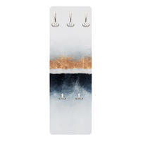 WANDGARDEROBE - Goldener Horizont Aquarell 34/105 cm - Goldfarben, Holzwerkstoff (34/105/1.6cm) - Bilderwelten