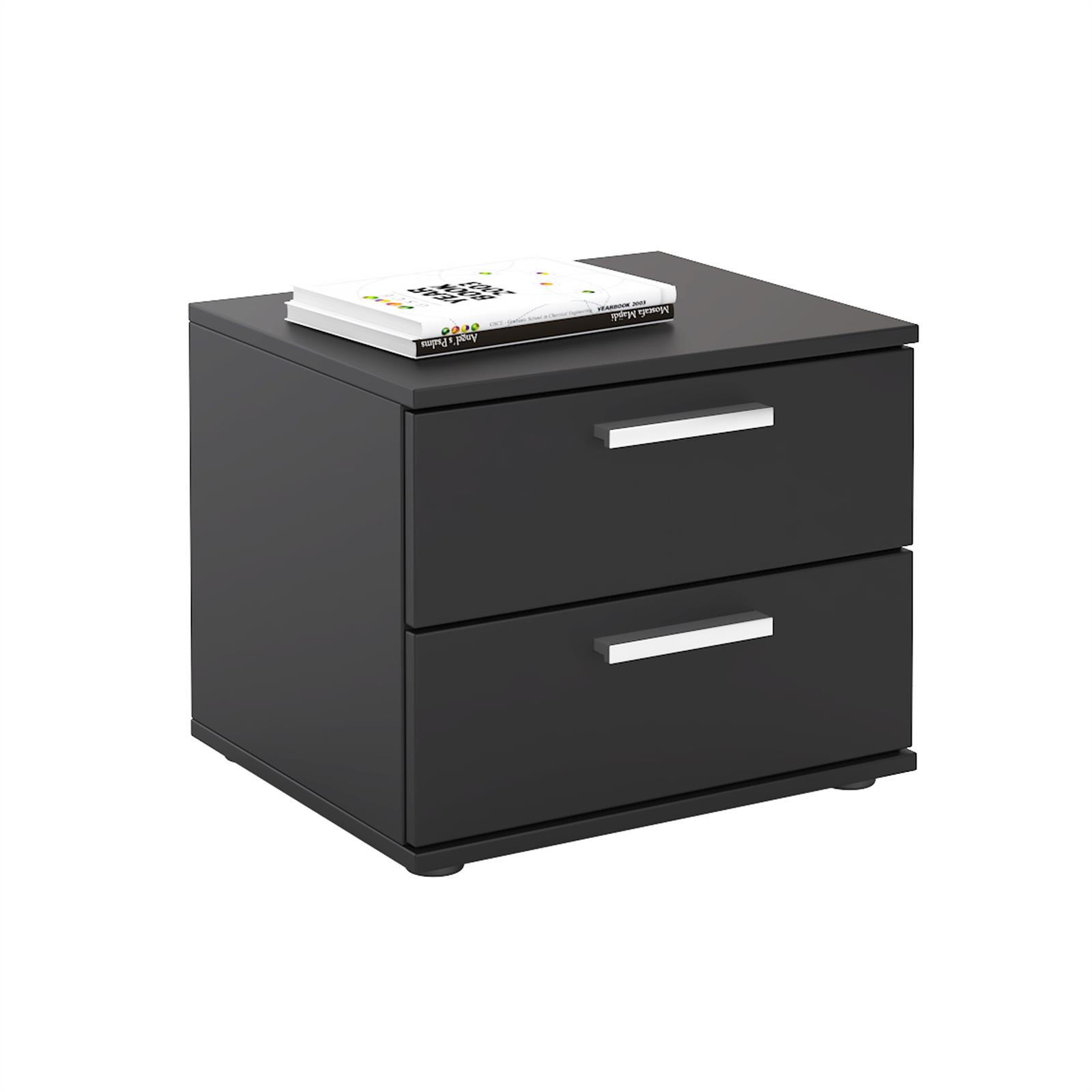 NACHTTISCH MAXIMA - Schwarz, Holzwerkstoff (45/37/38cm) - CARO-Möbel