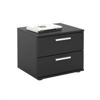 NACHTTISCH MAXIMA - Schwarz, Holzwerkstoff (45/37/38cm) - CARO-Möbel