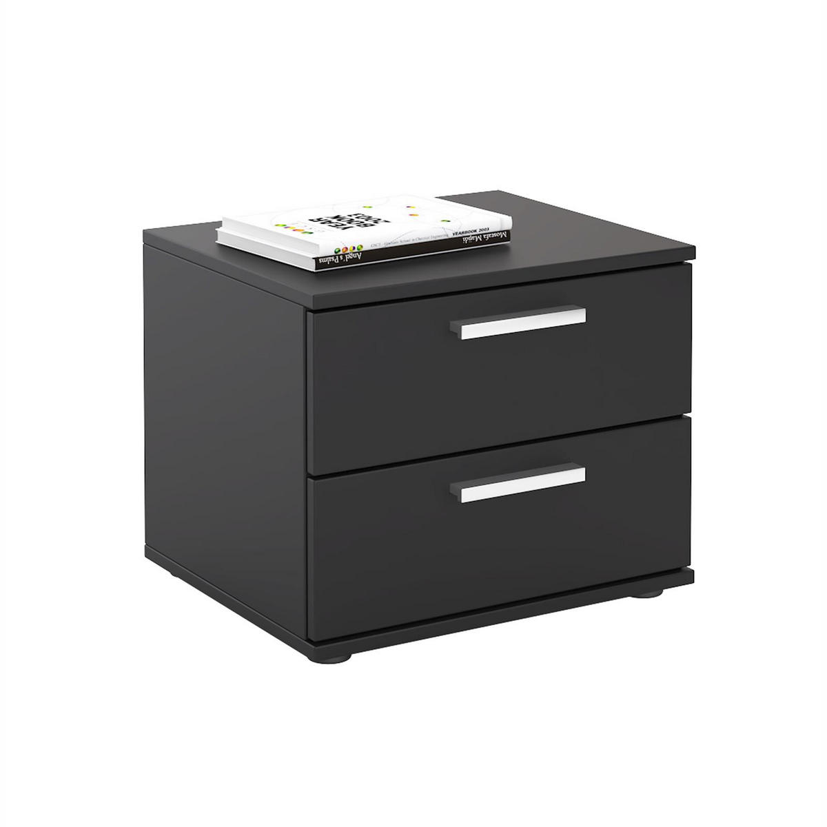 NACHTTISCH MAXIMA - Schwarz, Holzwerkstoff (45/37/38cm) - CARO-Möbel