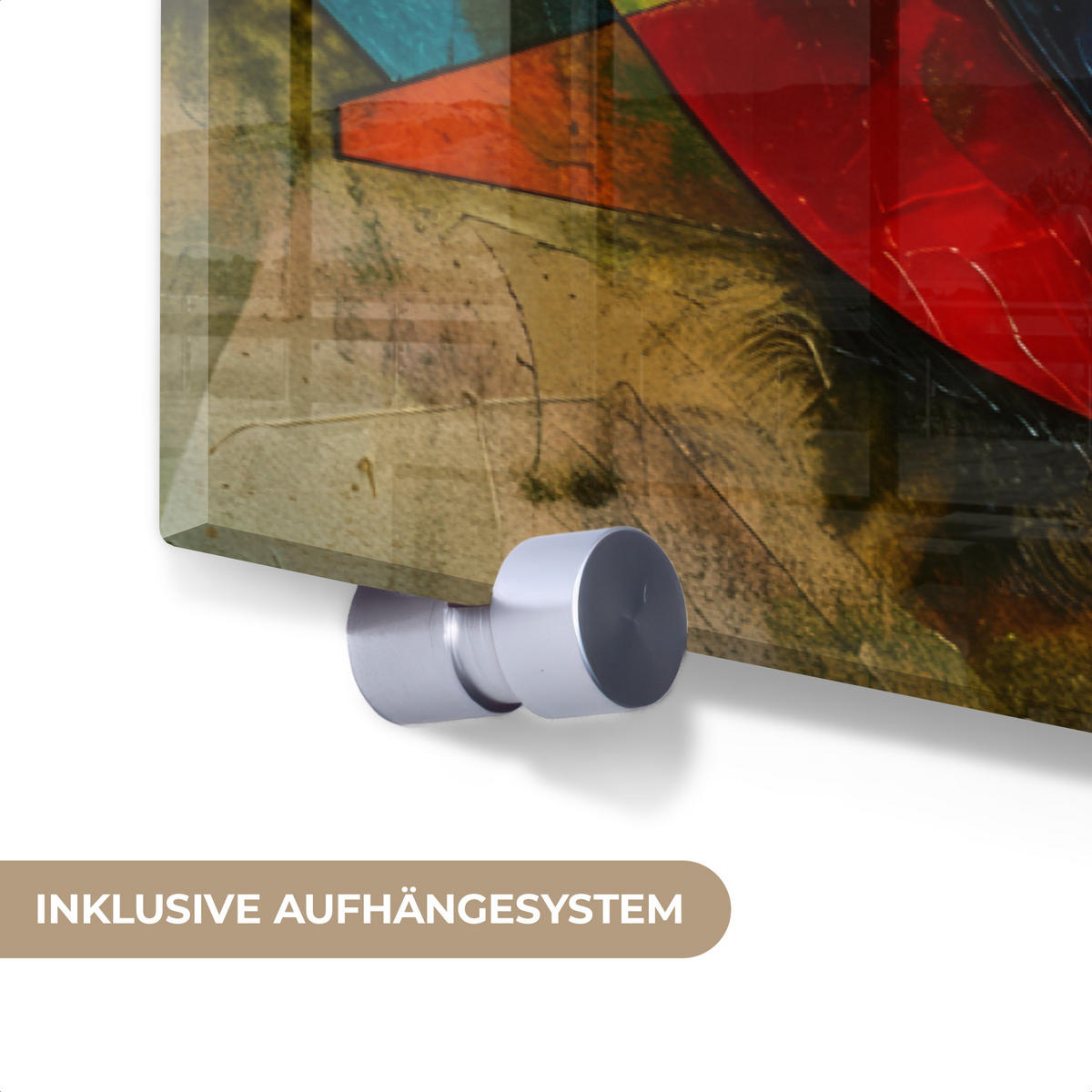 ACRYLGLASBILD Kunst - Abstrakt - Modern 120x60 cm - Gelb, Glas (120/60cm) - MuchoWow