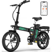 E-BIKE BK5SL Faltbar mit 36V 13Ah Akku und 3 Gang Modus - Schwarz, Metall (64cm) - HITWAY