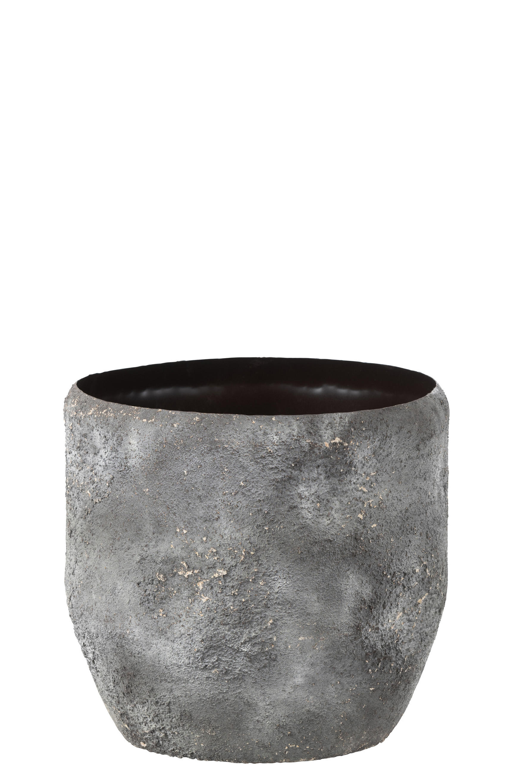 BLUMENTOPF EFFY - Metall - Grau - Ø 40 cm - Grau, Metall (40/37.5cm) - J-Line