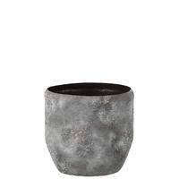 BLUMENTOPF EFFY - Metall - Grau - Ø 40 cm - Grau, Metall (40/37.5cm) - J-Line