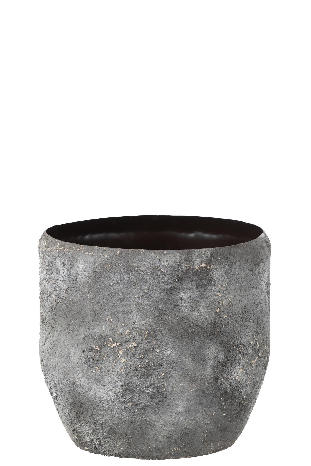 BLUMENTOPF EFFY - Metall - Grau - Ø 40 cm - Grau, Metall (40/37.5cm) - J-Line