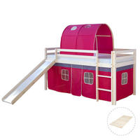 HOCHBETT Pink 90/200 cm Lattenrost - Pink/Weiß, Holz (90/200cm) - Homestyle4u