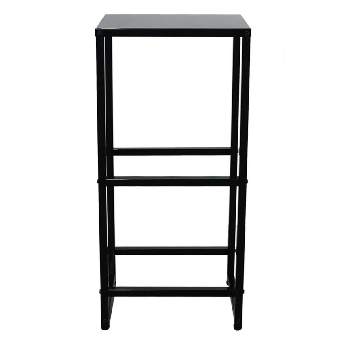 GETRÄNKEKISTENREGAL Königssee S PLUS mit Ablage 103x48x32 2 Kisten auf 2 Ebenen Schwarz - Schwarz, Metall (48/103/32cm) - PROREGAL