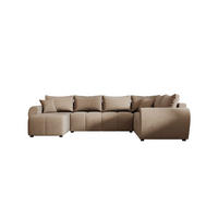 WOHNLANDSCHAFT MOLISA U PLUS Itaka 48 Rechts mit Schlaffunktion - Braun, Textil (303/82/208cm) - Bedante