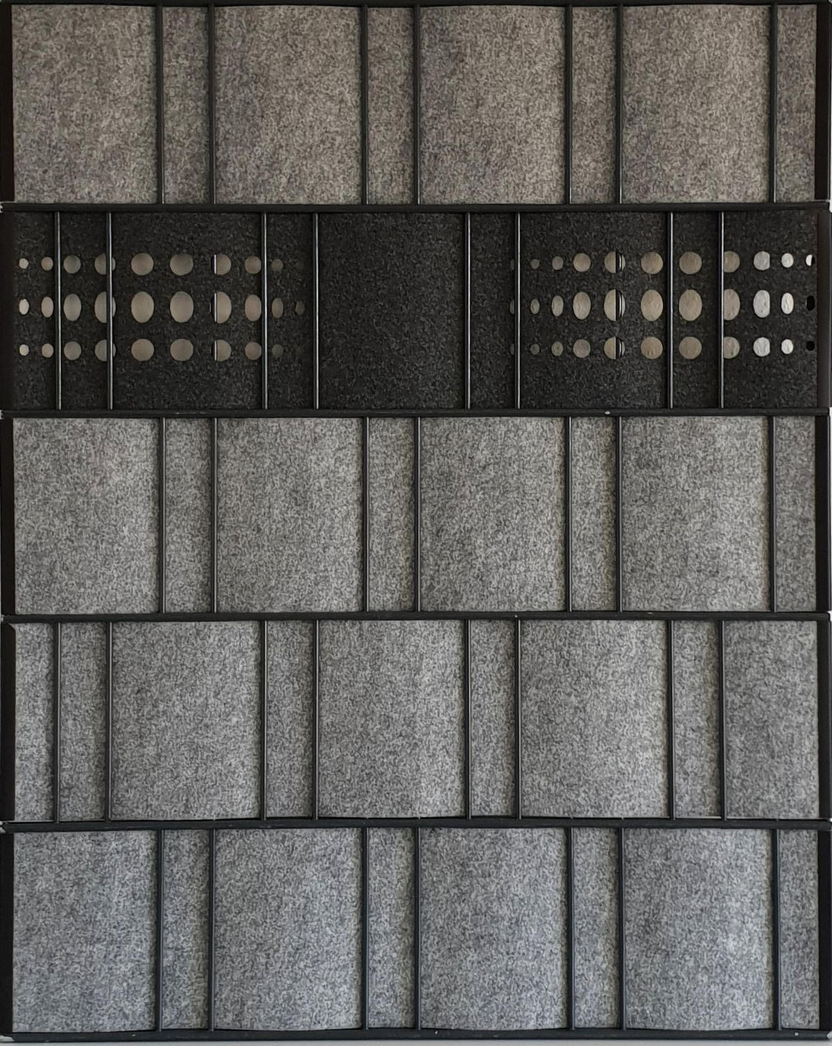 SICHTSCHUTZSTREIFEN Design Vlies Bubble für Doppelstabmatten Anthrazit 2,6m - Anthrazit, Kunststoff (260/19cm) - ZAUN|ZU