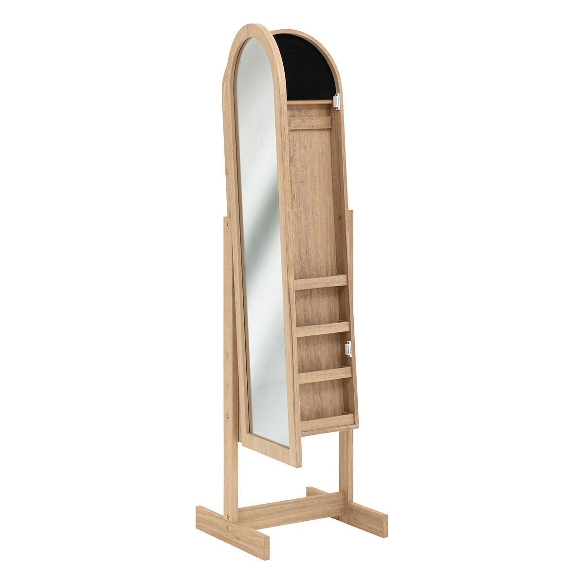 SCHMUCKSCHRANK Soleya 42/37,5/145 cm - Beige, Holzwerkstoff (37.5/145/42cm) - Atmosphera Createur d´interieur