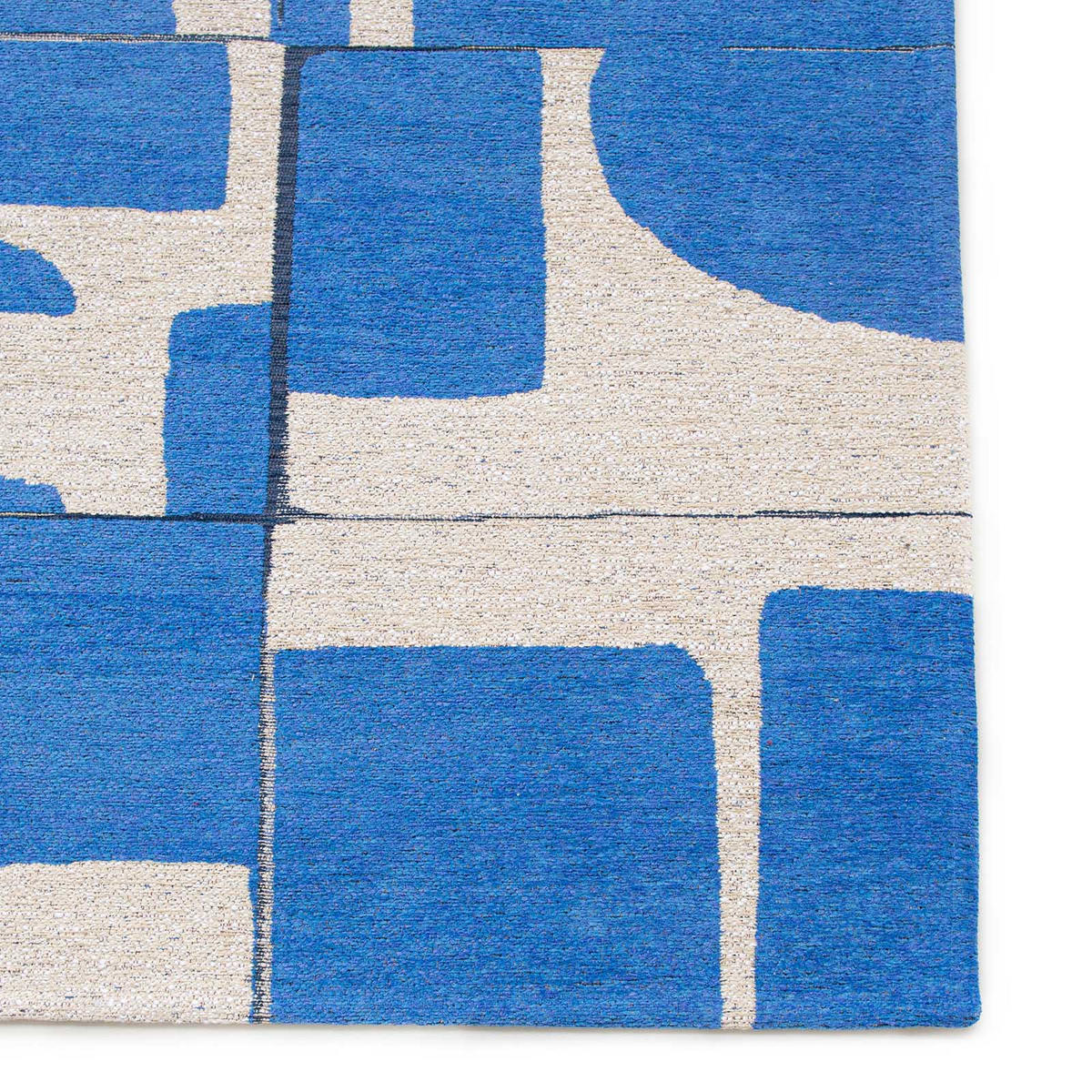 TEPPICH Flachgewebe BELL FLOWER Blau 80x250 cm - Blau, Textil (80/250cm) - Novatrend