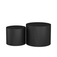 COUCHTISCH-SET Giva Schwarz 48 x 48 cm - Schwarz, Holzwerkstoff (48/48/38cm) - Vicco
