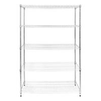 DRAHTREGAL 60cm x 120cm x 180cm - Silberfarben, Metall (120/180/60cm)