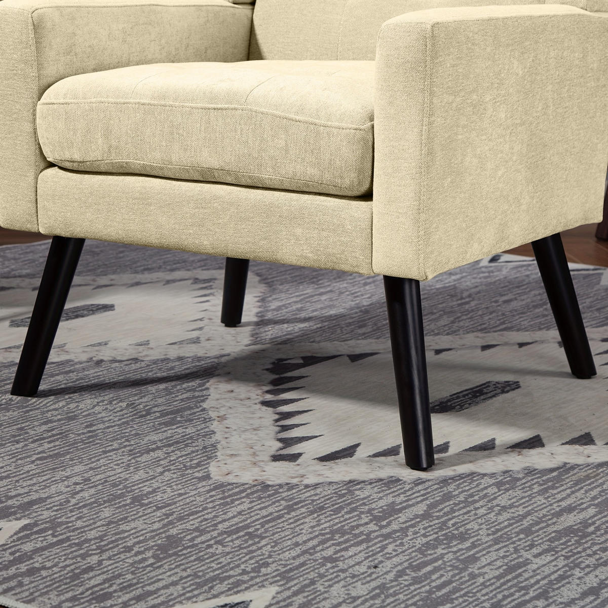 SESSEL 68/76/88 cm Beige aus Upholstered mit Tufting - Beige, Textil (76/88/68cm) - OKMYHOME