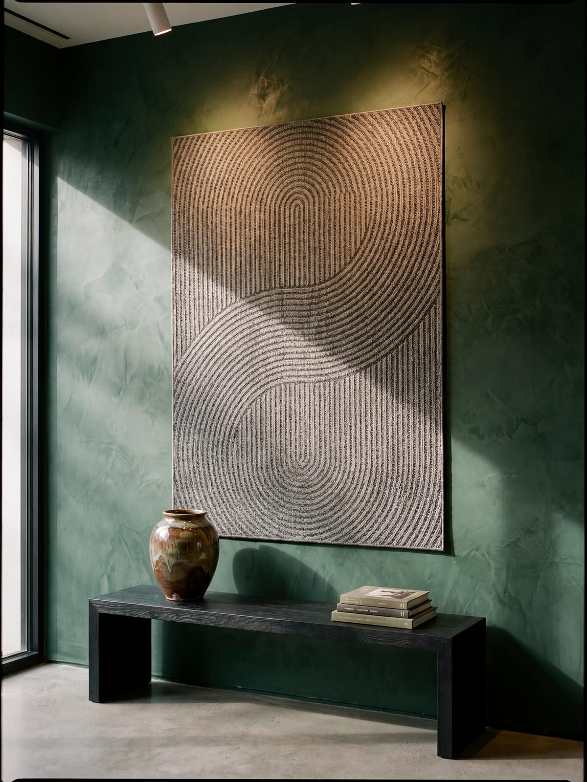 TEPPICHLÄUFER Geometrisch BORNO Polypropylen Anthrazit 80 x 150 cm - Anthrazit, Textil (80/150cm) - KADIMA DESIGN