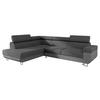 ECKSOFA Fonti, Seite: Links - Dunkelgrau, Holz/Textil (253/188cm) - MIRJAN24