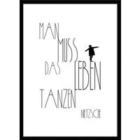 BILD mit Rahmen 51x71 cm Spruch: Motivation - Weiß, Holz (51/71cm) - artissimo