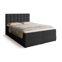BOXBETT Detroit mit Topper 140/200 Anthrazit - Anthrazit, Holzwerkstoff/Textil (140/200cm) - Bromarkt