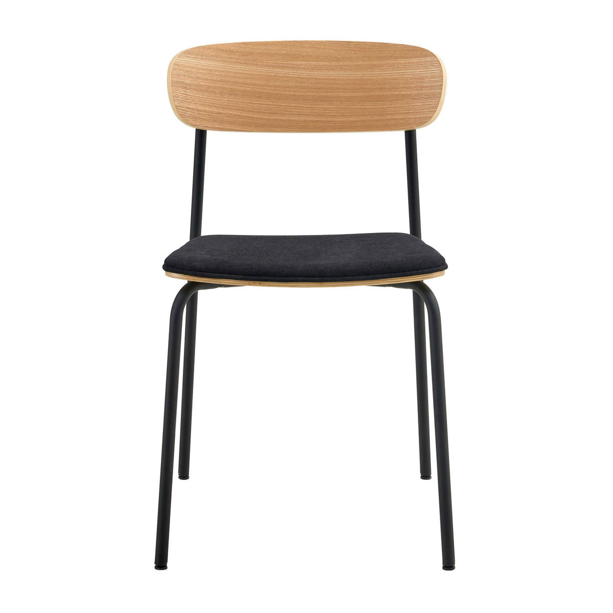 STÜHLE 2-tlg., Schwarz - Schwarz, Holz (46/78/52cm) - Oviala