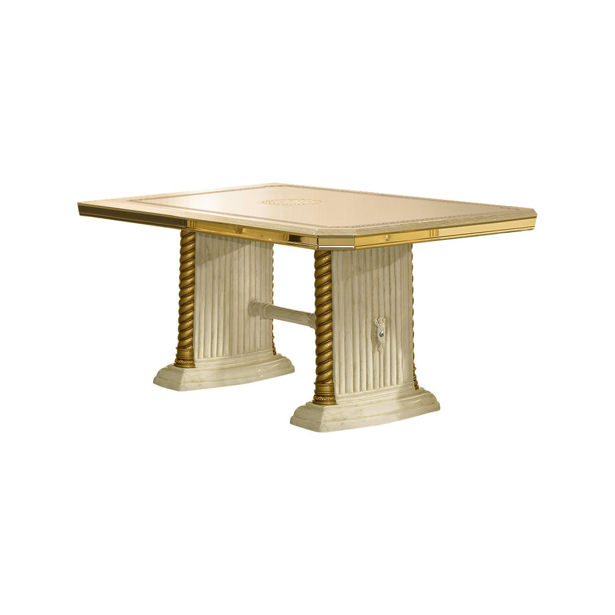 Interdesign24 Esstisch Beige, Gold 185x75x105 cm