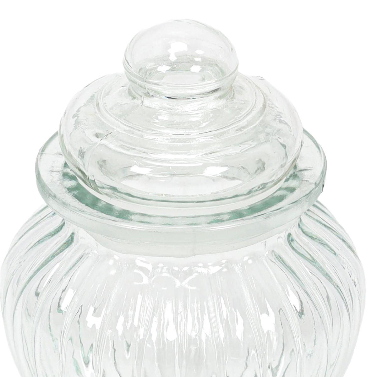 GLAS mit Deckel 9,5/9,5/12,5 cm - Transparent, Glas (9.5/12.5/9.5cm) - Excellent Houseware