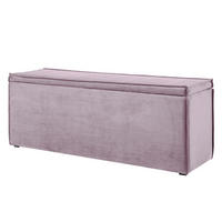 BETTTRUHE - Samt - Mauve, Kunststoff/Textil (140/51/40cm) - home24