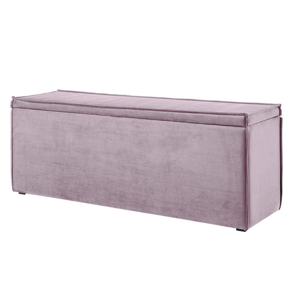 BETTTRUHE - Samt - Mauve, Kunststoff/Textil (140/51/40cm) - home24